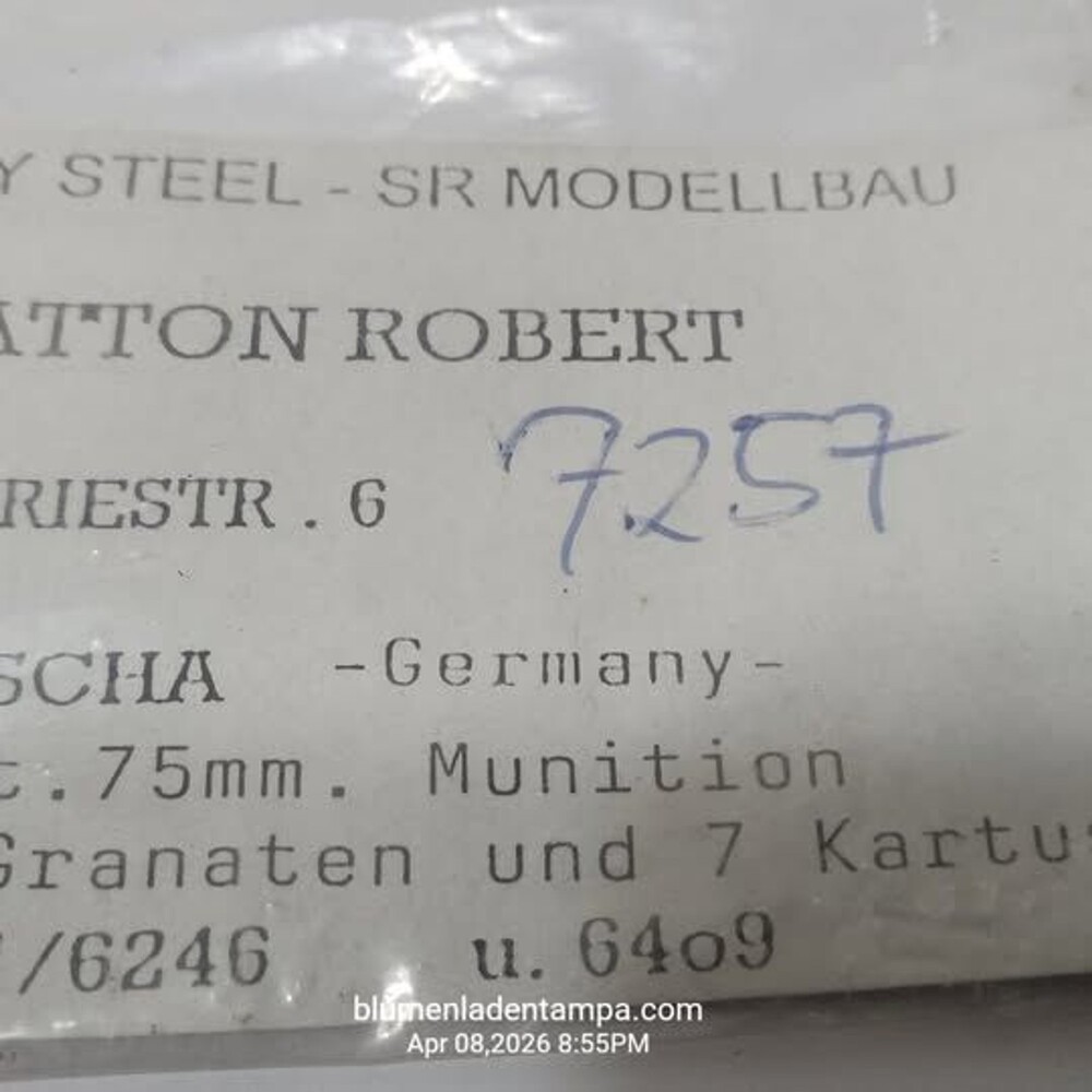 1/72-dt. 75mm Munition (7 Granaten und 7 Kartusche) by SR Modellbau Heavy Steel